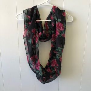 Black Rose Infinity Scarf